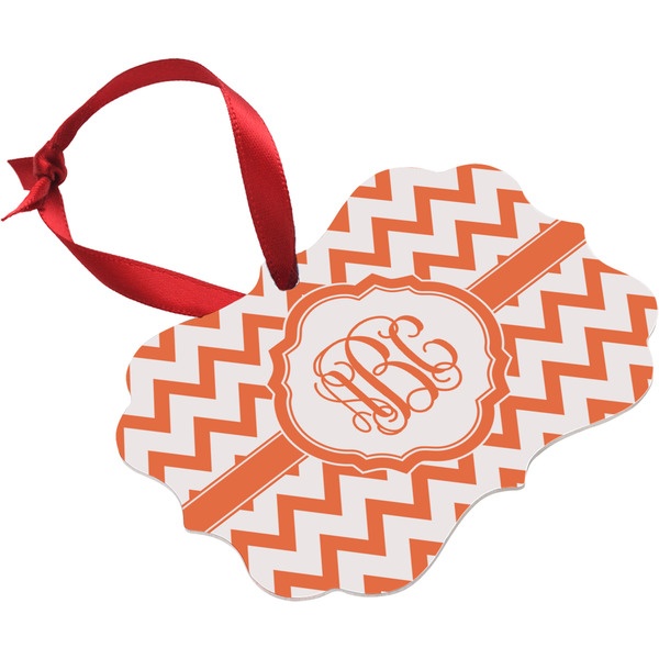 Chevron Christmas Ornament (Angle View)
