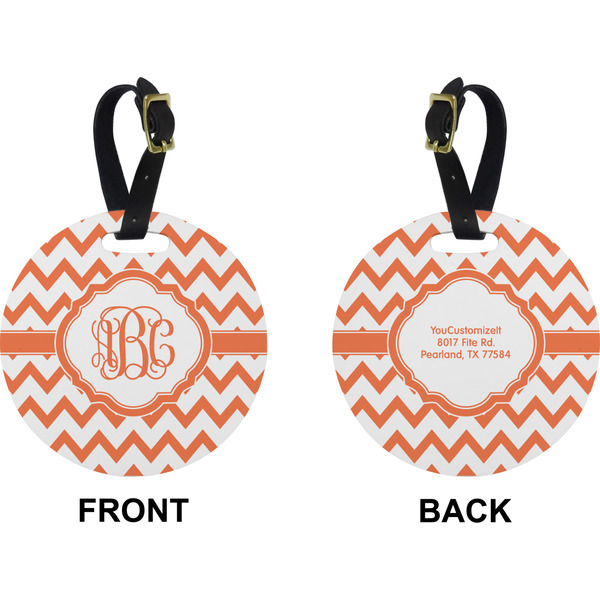 Chevron Circle Luggage Tag (Front + Back)