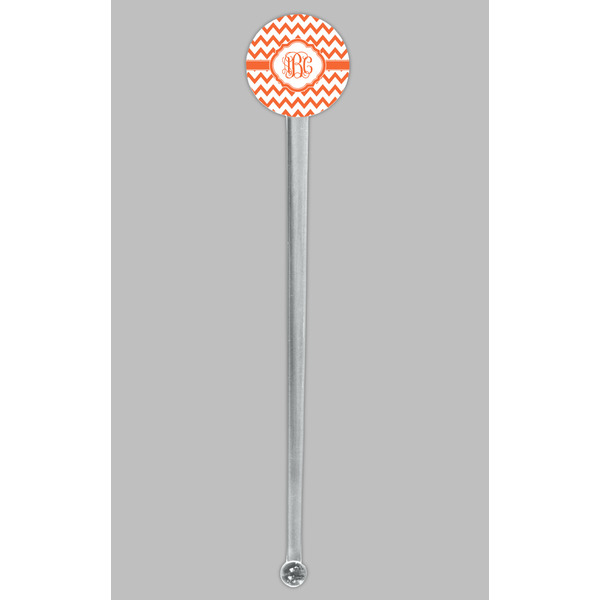 Chevron Clear Plastic 7" Stir Stick - Round - Single Stick