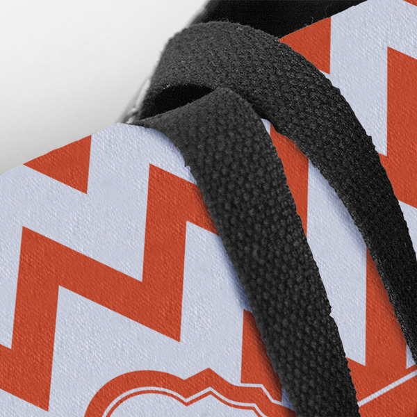 Chevron Closeup of Tote w/Black Handles