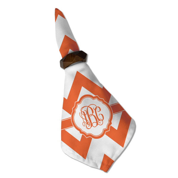 Chevron Cloth Napkins - Personalized Dinner (Folded in Ring) (MAIN)