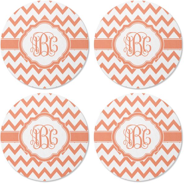 Chevron Coaster Round Rubber Back - Apvl