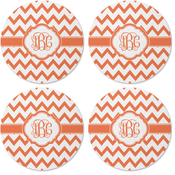 Chevron Coaster Round Rubber Back - Apvl