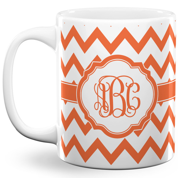 Custom Chevron 11 Oz Coffee Mug - White (Personalized)