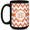 Chevron 15 Oz Coffee Mug - Black (Personalized)