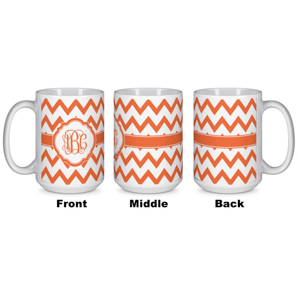 Chevron Coffee Mug - 15 oz - White APPROVAL