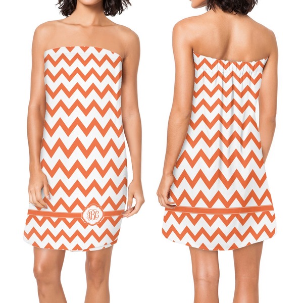 Chevron Custom Bath Wrap - Front & Back View