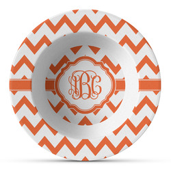 Chevron Plastic Bowl - Microwave Safe - Composite Polymer (Personalized)