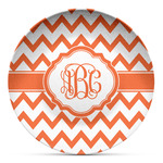 Chevron Microwave Safe Plastic Plate - Composite Polymer (Personalized)