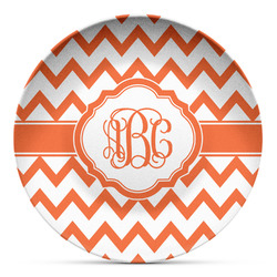 Chevron Microwave Safe Plastic Plate - Composite Polymer (Personalized)