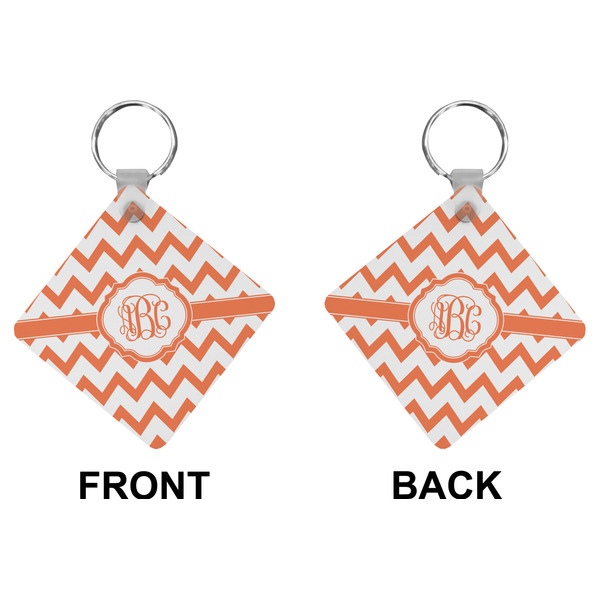 Chevron Diamond Keychain (Front + Back)