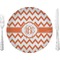 Chevron 10" Glass Lunch / Dinner Plates - Single or Set (Personalized)