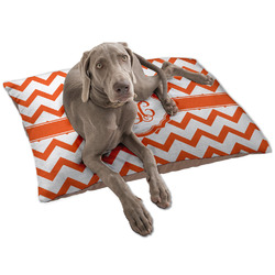 Chevron Dog Bed - Large w/ Monogram