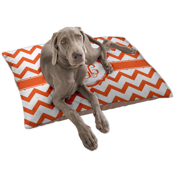 Custom Chevron Dog Bed - Large w/ Monogram