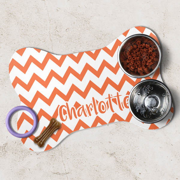 Chevron Dog Bone Shaped Mat Lifestyle