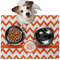 Chevron Dog Food Mat - Medium LIFESTYLE