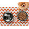 Chevron Dog Food Mat - Small LIFESTYLE