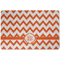 Chevron Dog Food Mat w/ Monogram