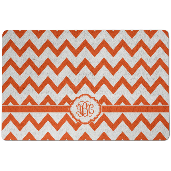 Custom Chevron Dog Food Mat w/ Monogram