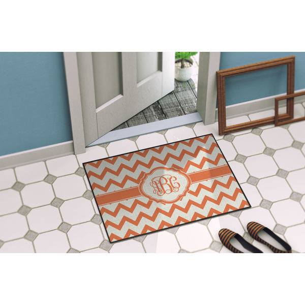 Chevron Door Mat Lifestyle