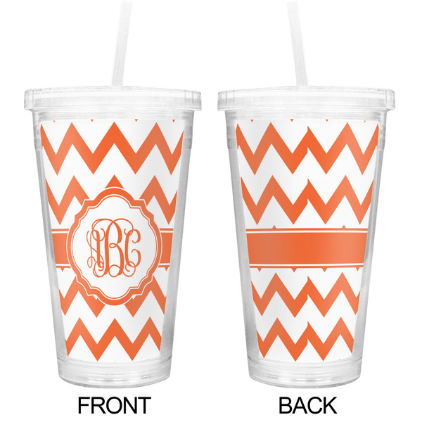 Chevron Double Wall Tumbler with Straw - Approval