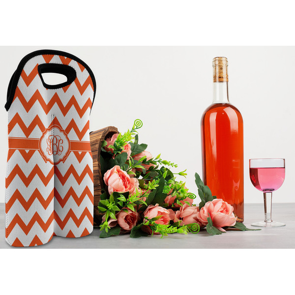 Chevron Double Wine Tote - LIFESTYLE (new)