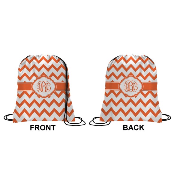 Chevron Drawstring Backpack Front & Back Small