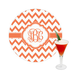 Chevron Printed Drink Topper -  2.5" (Personalized)