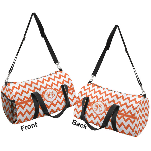Chevron Duffle bag large front and back sides
