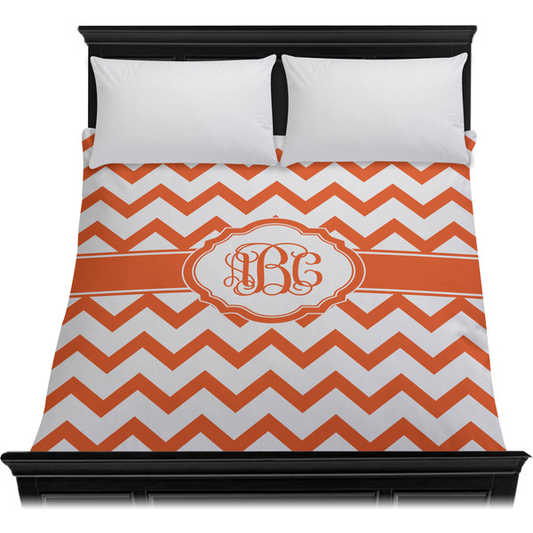 Chevron Duvet Cover - Queen - On Bed - No Prop