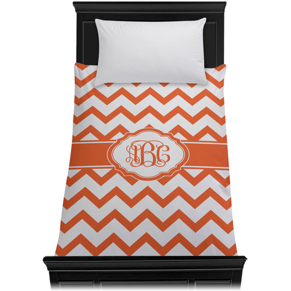 Chevron Duvet Cover - Twin - On Bed - No Prop