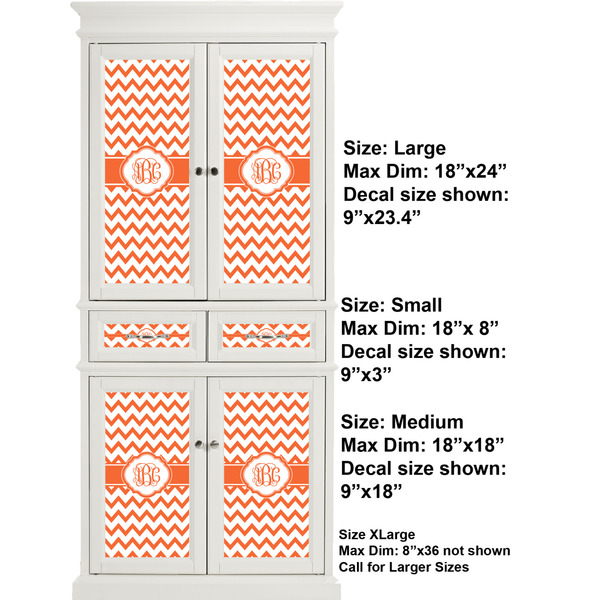Chevron Full Cabinet (Show Sizes)