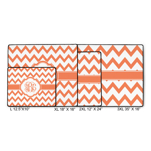 Chevron Gaming Mats - SIZE CHART