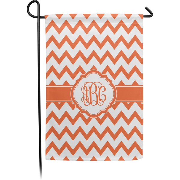Custom Chevron Small Garden Flag - Single Sided w/ Monograms
