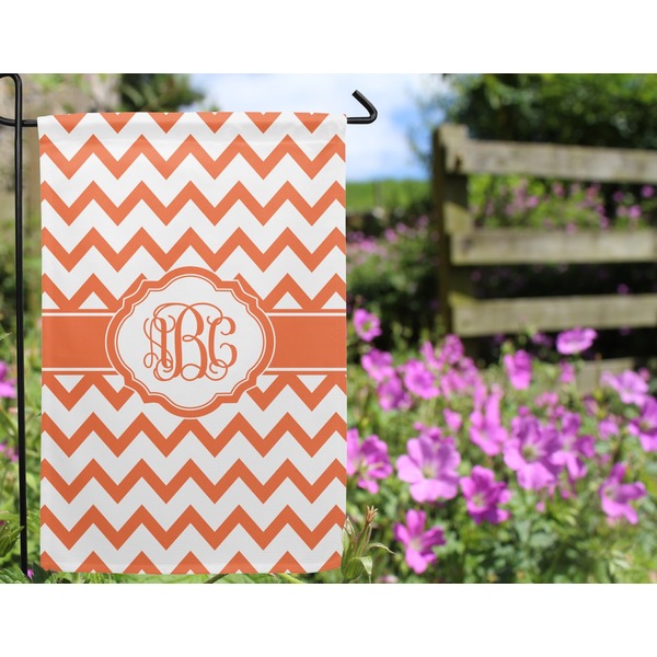 Chevron Garden Flag - Outside In Flowers
