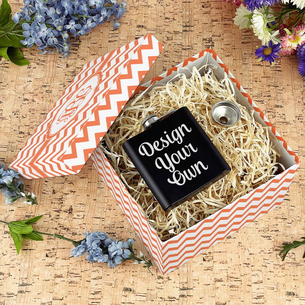 Chevron Gift Boxes with Lid - Canvas Wrapped - Large - In Context