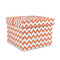 Chevron Gift Box with Lid - Canvas Wrapped - Medium (Personalized)