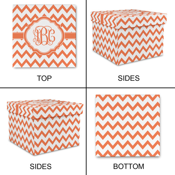 Chevron Gift Boxes with Lid - Canvas Wrapped - Small - Approval