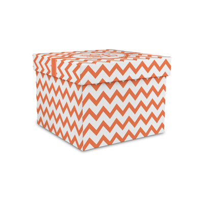 Chevron Gift Box with Lid - Canvas Wrapped - Small (Personalized)