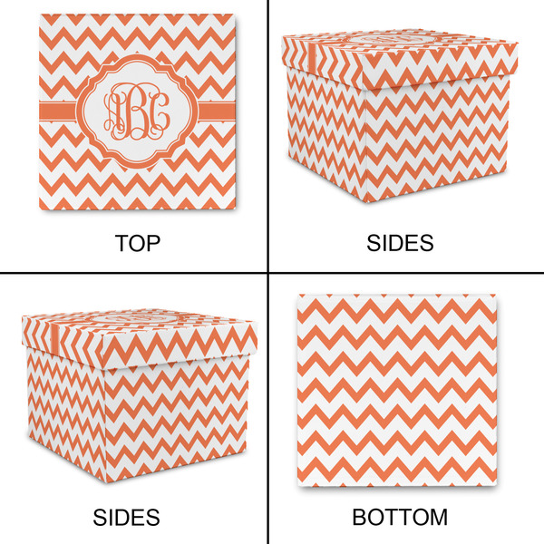 Chevron Gift Boxes with Lid - Canvas Wrapped - XX-Large - Approval