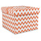 Chevron Gift Box with Lid - Canvas Wrapped - XX-Large (Personalized)
