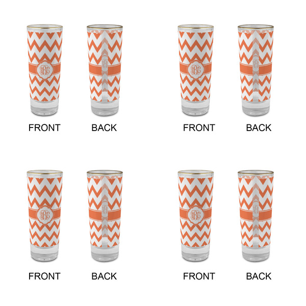 Chevron Glass Shot Glass - 2 oz - Set of 4 - APPROVAL