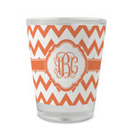 Chevron Glass Shot Glass - 1.5 oz - Set of 4 (Personalized)