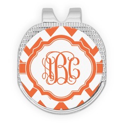 Chevron Golf Ball Marker - Hat Clip - Silver