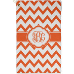 Chevron Golf Towel - Poly-Cotton Blend - Small w/ Monograms