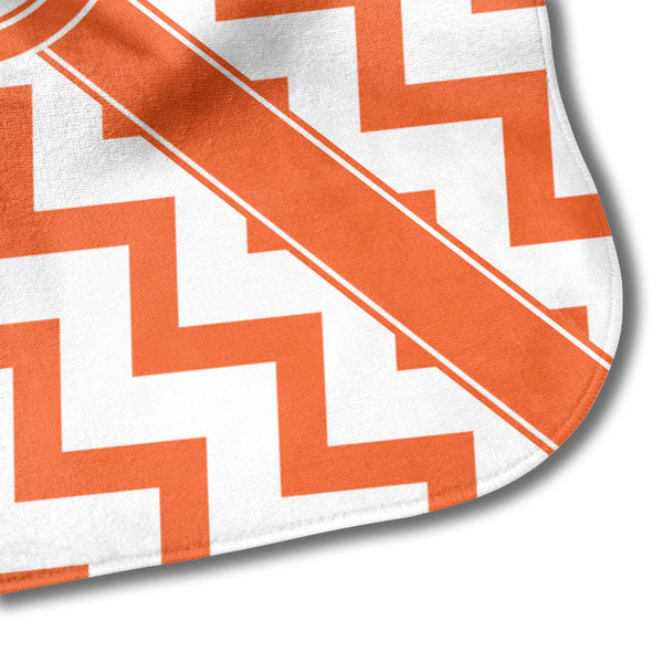 Chevron Hooded Baby Towel- Detail Corner