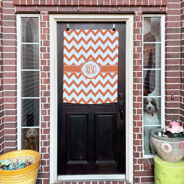Chevron House Flags - Double Sided - (Over the door) LIFESTYLE