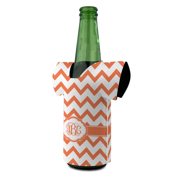 Chevron Jersey Bottle Cooler - ANGLE (on bottle)