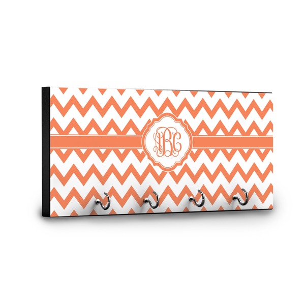 Chevron Key Hanger - Front View with Hooks