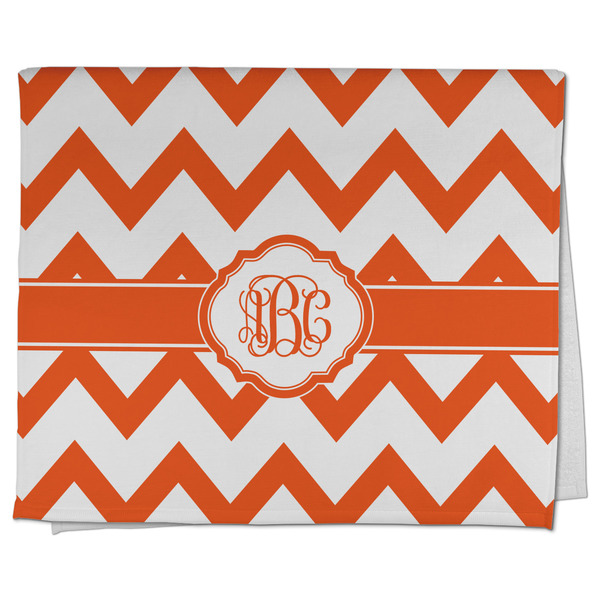 Custom Chevron Kitchen Towel - Poly Cotton w/ Monograms